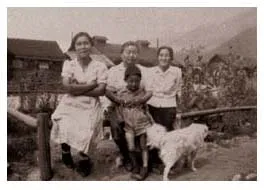 Mother and neighbors on fence Mother and neighbors on fence