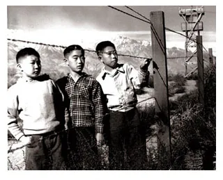 Three Boys at Barbed Wire - Childhood against the backdrop of confinement Three Boys at Barbed Wire - Childhood against the backdrop of confinement