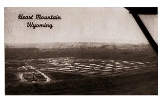 Aerial view postcard of camp Aerial view postcard of camp